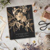 Golden Florals Wedding Guest Book Spiral Notitiebo Notitieboek