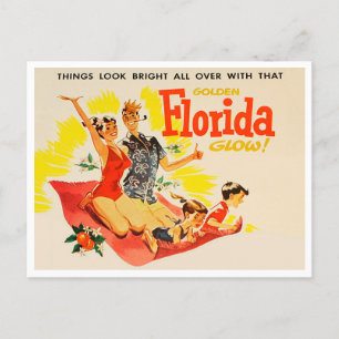Golden Florida Glow Travel Briefkaart