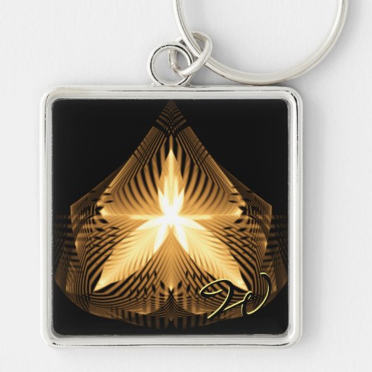 Golden Flourish 1 Sleutelhanger (Voorkant)