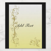 Golden Flourish Sjabloon Food & Beverage Label Set Wijn Etiket (Enkel label)