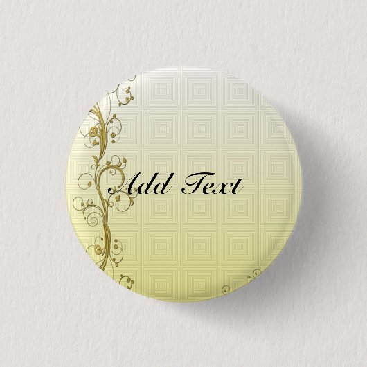  Golden Flourish Sjabloon Ronde Button 3,2 Cm (Voorkant)