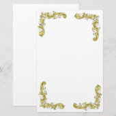 GOLDEN FLOURISHES BRIEFPAPIER (Voorkant / Achterkant)