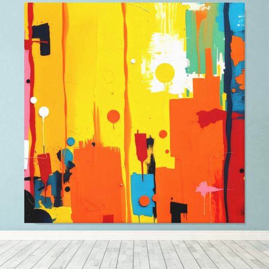 Golden Flow Canvas Afdruk (Insitu (Houten vloer))