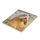 Golden Flower Art Tile Tegeltje (Zijkant)