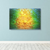 Golden Flower Canvas Afdruk (Insitu (Houten vloer))