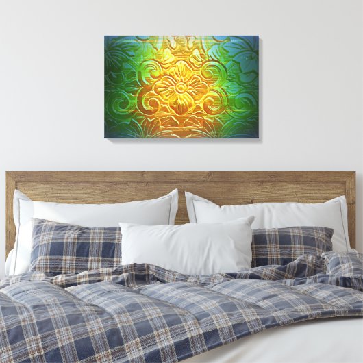 Golden Flower Canvas Afdruk (Insitu (Slaapkamer))