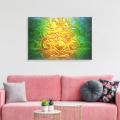 Golden Flower Canvas Afdruk (Insitu (Woonkamer))