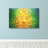 Golden Flower Canvas Afdruk (Insitu (Houten vloer))