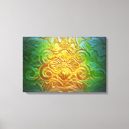 Golden Flower Canvas Afdruk