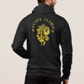 Golden Flower – Embroidered-Style Luxury Design Hoodie (Achterkant)