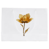 Golden Flower Gift Bag Groot Cadeauzakje (Achterkant)