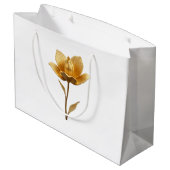 Golden Flower Gift Bag Groot Cadeauzakje (Achterkant Gekanteld)