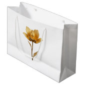 Golden Flower Gift Bag Groot Cadeauzakje (Voorkant Gekanteld)