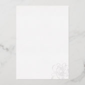 Golden flower hoekelegant huwelijksontwerp folie uitnodiging (Achterkant)