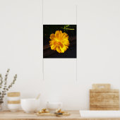 Golden Flower Macro-fotografie Poster (Keuken)