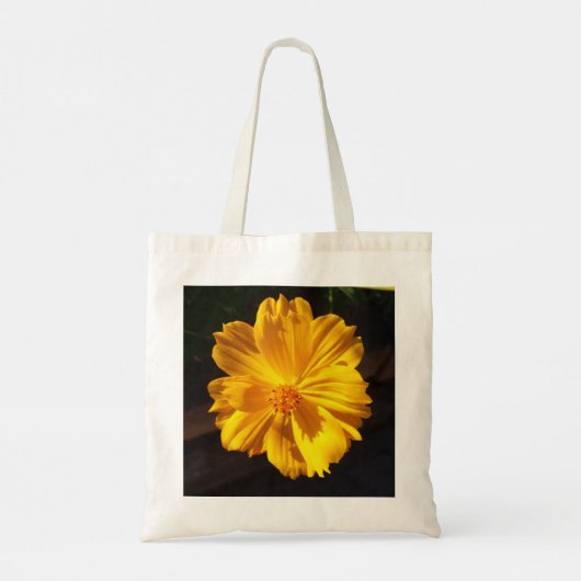 Golden Flower Macro-fotografie Tote Bag (Achterkant)
