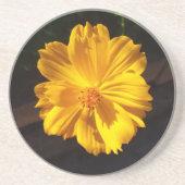 Golden Flower Macro-fotografie Zandsteen Onderzetter (Voorkant)