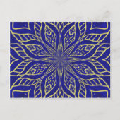 Golden Flower Mandala Briefkaart (Voorkant)