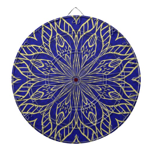 Golden Flower Mandala Dartbord (Voorkant)