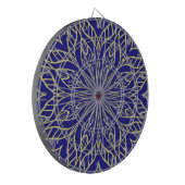 Golden Flower Mandala Dartbord (Voorkant Links)