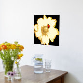 Golden Flower met Ladybug Folie Afdrukken (Laag (Keuken))