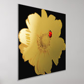 Golden Flower met Ladybug Folie Afdrukken (Laagn)