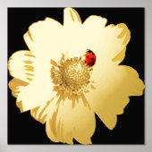 Golden Flower met Ladybug Folie Afdrukken (Voorkant)