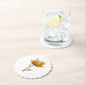 Golden Flower Paper Coaster Kartonnen Onderzetters (Insitu)