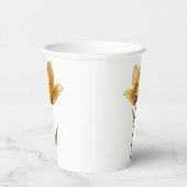 Golden Flower Paper Cup Papieren Bekers (Rechts)