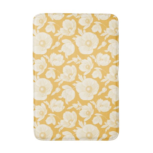 Golden Flower Pattern Badmat (Voorkant Verticaal)