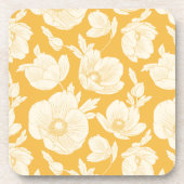 Golden Flower Pattern Bier Onderzetter (Voorkant)