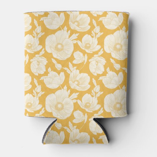 Golden Flower Pattern Blikjeskoeler (Voorkant)