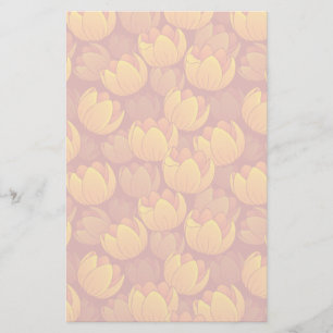 Golden Flower Pattern Briefpapier