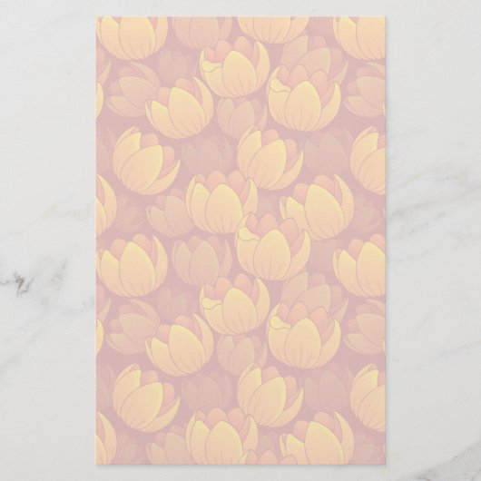 Golden Flower Pattern Briefpapier (Voorkant)
