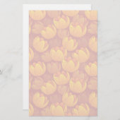 Golden Flower Pattern Briefpapier (Voorkant / Achterkant)