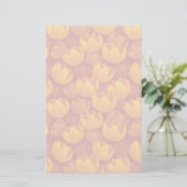 Golden Flower Pattern Briefpapier (Staand voorkant)