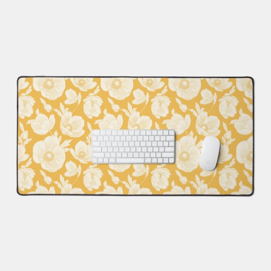 Golden Flower Pattern Bureaumat (Keyboard & Muis)
