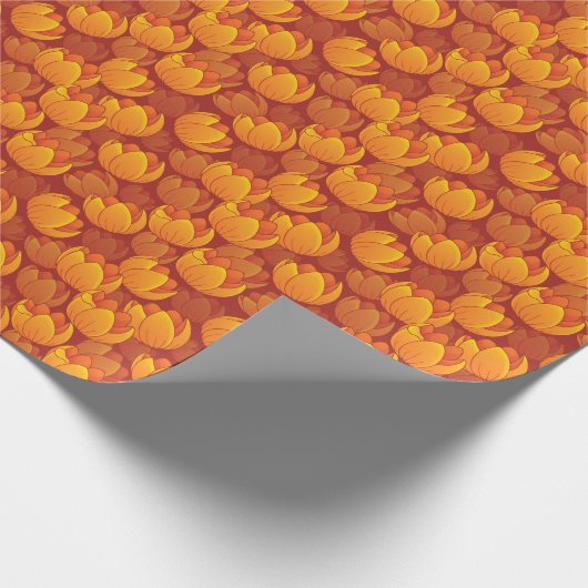 Golden Flower Pattern Cadeaupapier (Hoek)