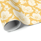 Golden Flower Pattern Cadeaupapier (Rol Hoek)