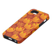 Golden Flower Pattern Case-Mate iPhone Case (Onderkant)