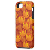 Golden Flower Pattern Case-Mate iPhone Case (Achterkant Links)