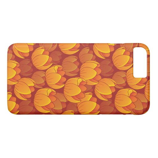 Golden Flower Pattern Case-Mate iPhone Case (Achterkant (Horizontaal))