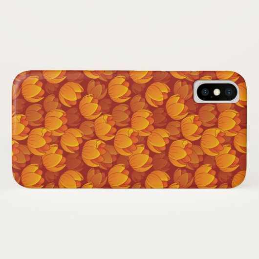 Golden Flower Pattern Case-Mate iPhone Case (Achterkant (horizontaal))