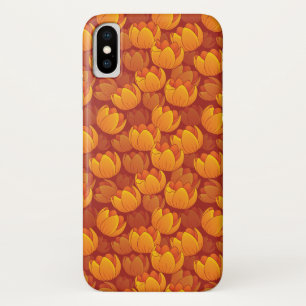 Golden Flower Pattern iPhone X Hoesje