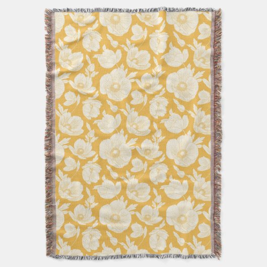 Golden Flower Pattern Deken (Voorkant Verticaal)