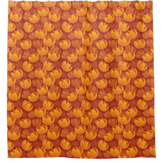 Golden Flower Pattern Douchegordijn (Voorkant)