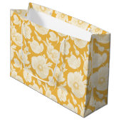 Golden Flower Pattern Groot Cadeauzakje (Voorkant Gekanteld)