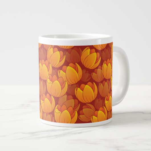 Golden Flower Pattern Grote Koffiekop (Voorkant rechts)