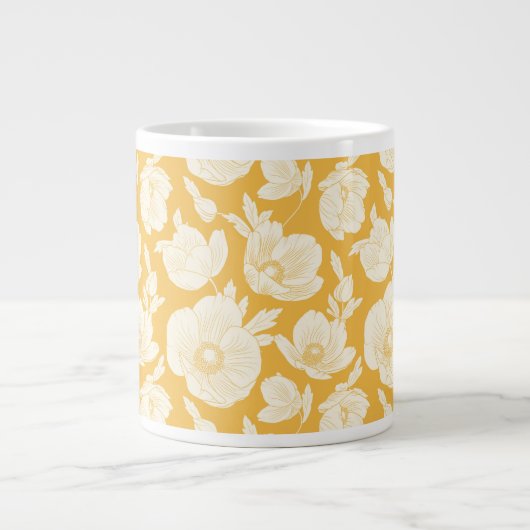 Golden Flower Pattern Grote Koffiekop (Voorkant)