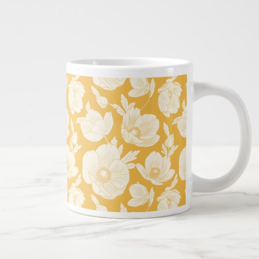 Golden Flower Pattern Grote Koffiekop (Rechts)